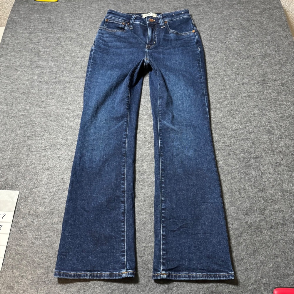 Madewell Curvy Kick Out Crop Jeans Dark Indigo Wash High Rise Size 25